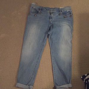 NWT jeweled crop jean